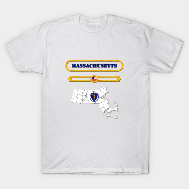 MASSACHUSETTS STATE, UNITED STATES, USA. SAMER BRASIL T-Shirt by Samer Brasil